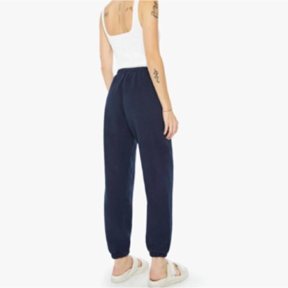 SPRWMN Navy Blue Heart Logo Fleece Jogger Sweatpants XS - Picture 4 of 15